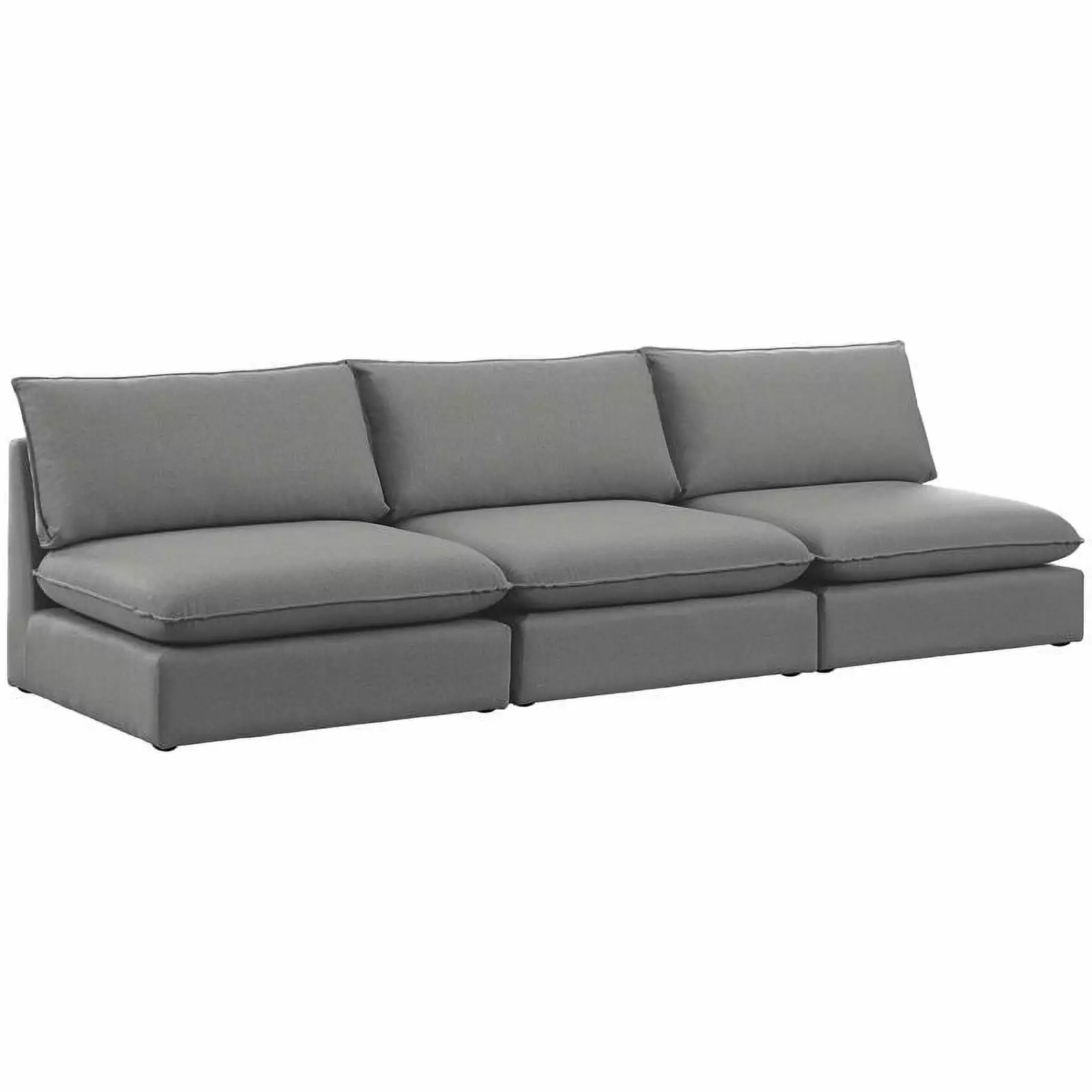 Meridian Furniture Mackenzie Grey Modular Sofa - Durable Linen Textured Sectional