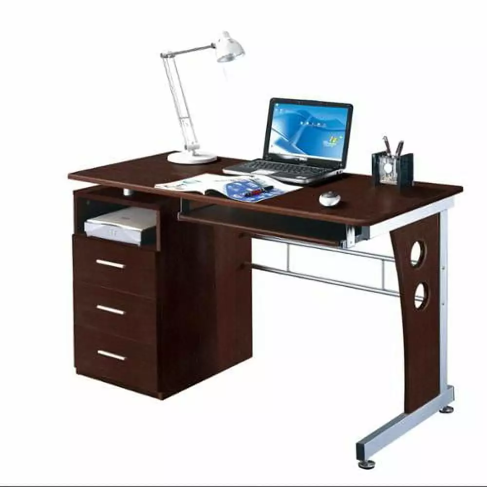 Multifunction Desk Chocolate - Versatile Home Office Workstation Techni Mobili