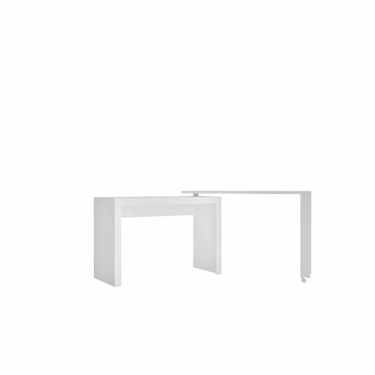 Calabria Nested Desk Swivel Feature White Home Office Manhattan Comfort