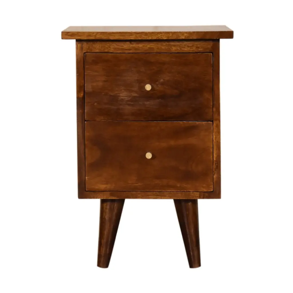 Chestnut Bedside Chest Solid Wood Nightstand artisan furniture