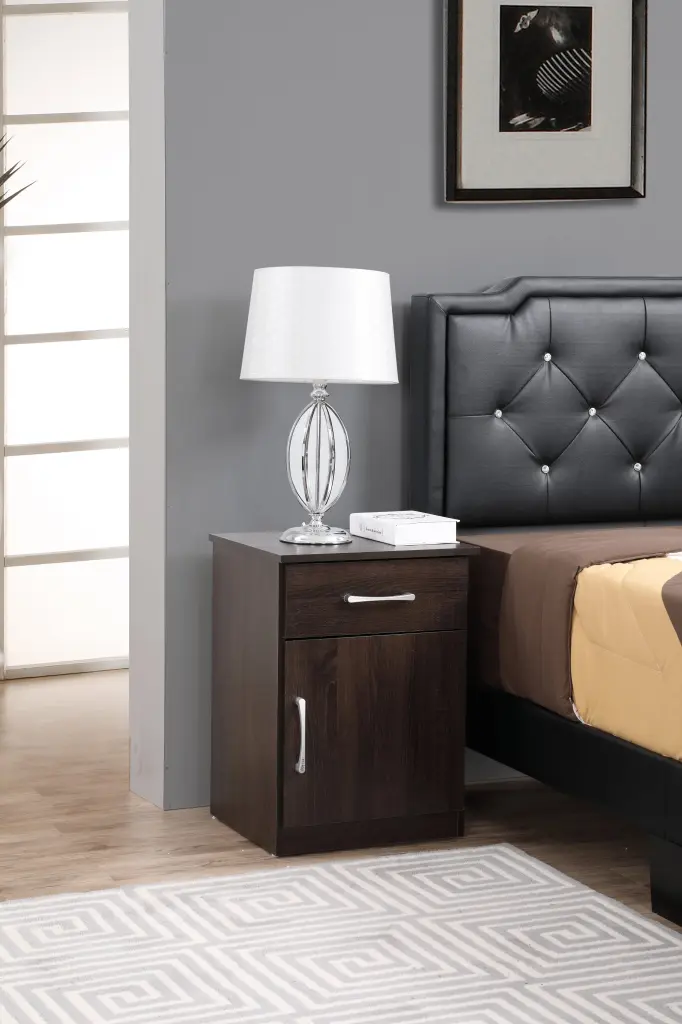 Alston G022 Nightstand Wenge Brown Particle Board glory furniture