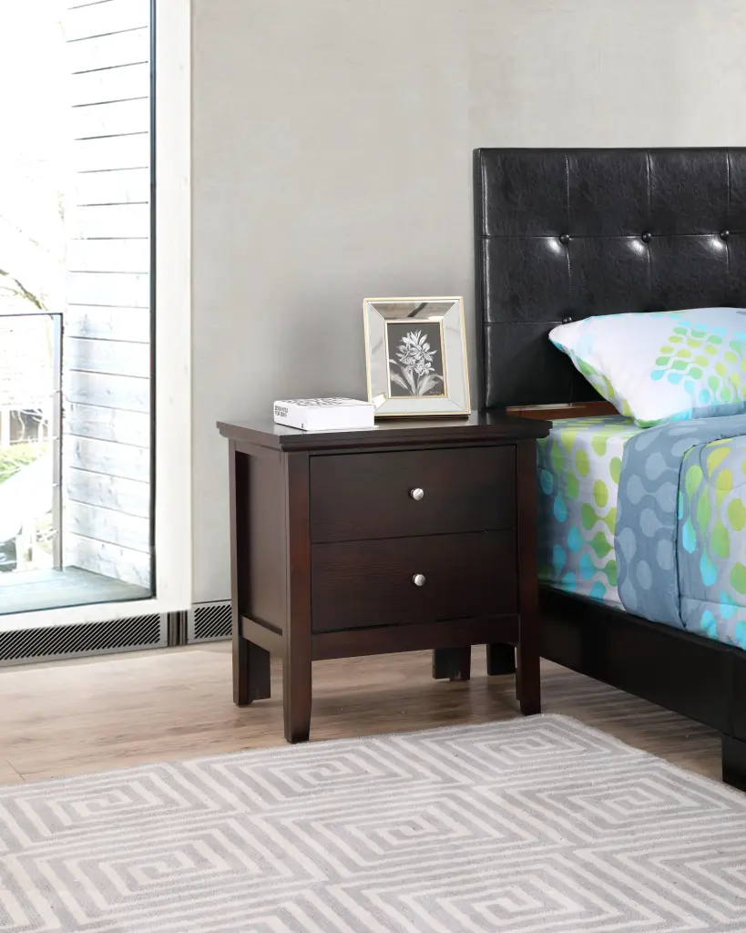 Primo G1300 N Nightstand Espresso Particle Board glory furniture