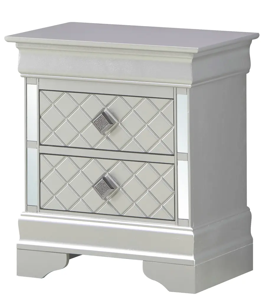 Verona G6700 N Nightstand Silver Champagne Particle Board glory furniture