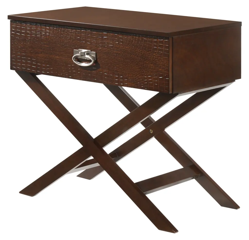 Xavier G0075 N Nightstand Cappuccino Beige Particle Board glory furniture