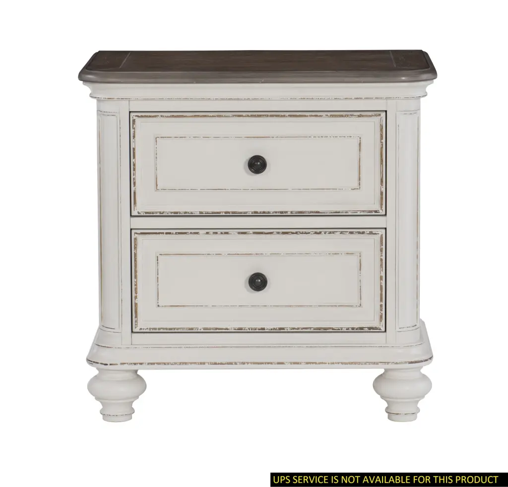 Antique White Nightstand Drawers and Black Knobs kanepe