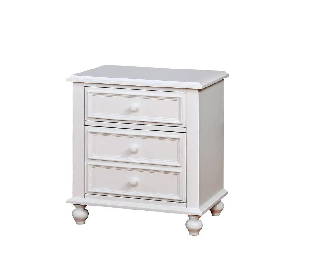 27 Inch Bedside Nightstand 2 Drawers and Timeless Round Knobs Handcrafted royal hampton