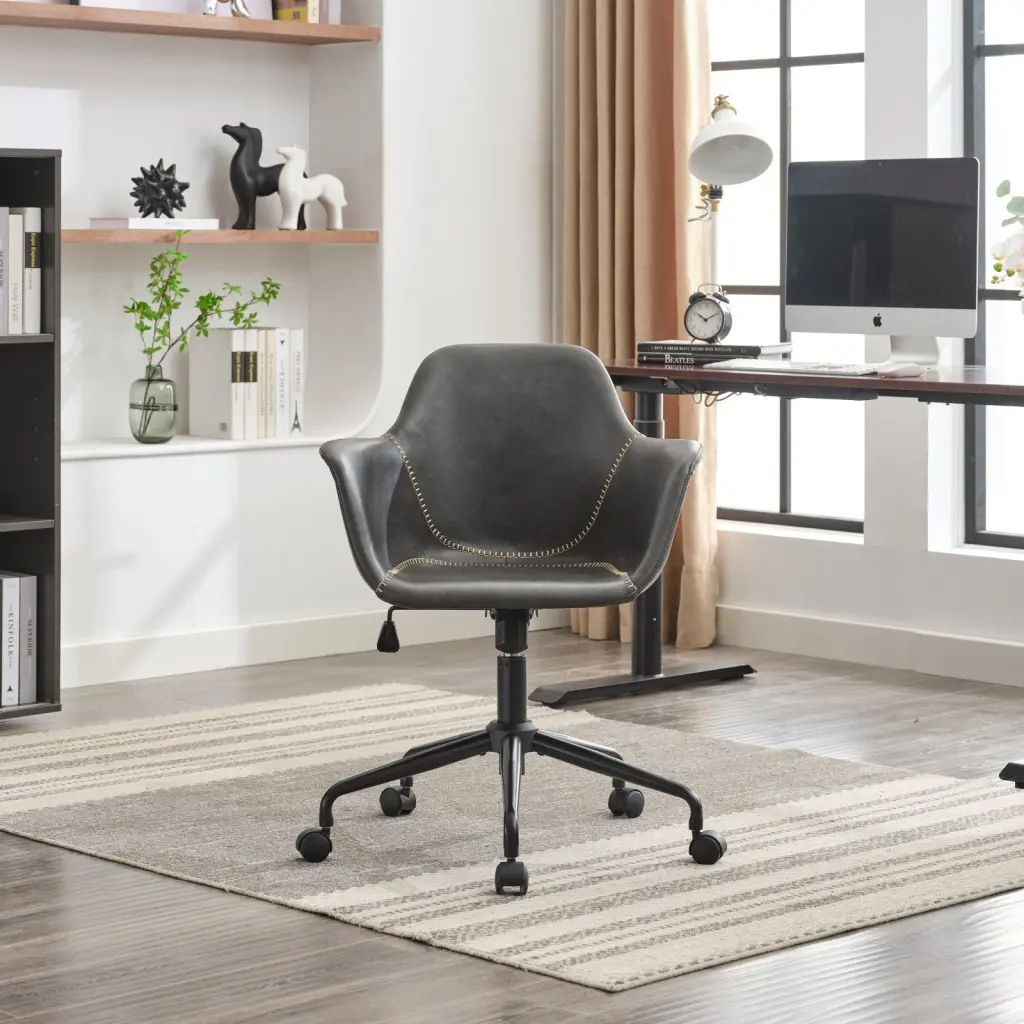 Mid Century Modern Office Chair Rolling Swivel Height Adjustable Ergonomic a-a furniture