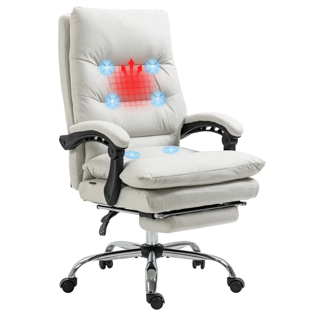 Vinsetto Microfiber Executive Massage Office Chair Computer Desk Chair Lumbar Support aosom business