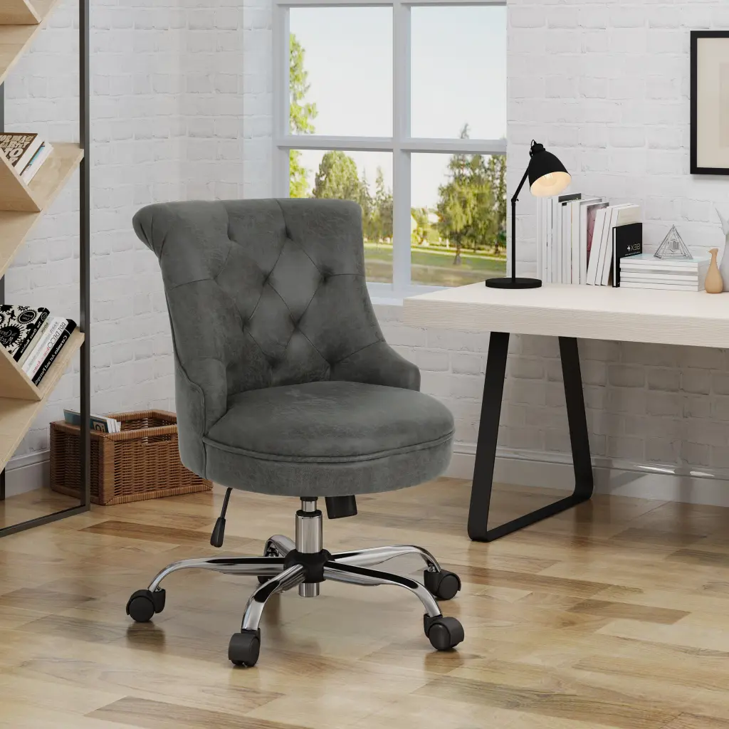 Office Chair Slate Microfiber Ergonomic Desk Chair Adjustable Height nh-an