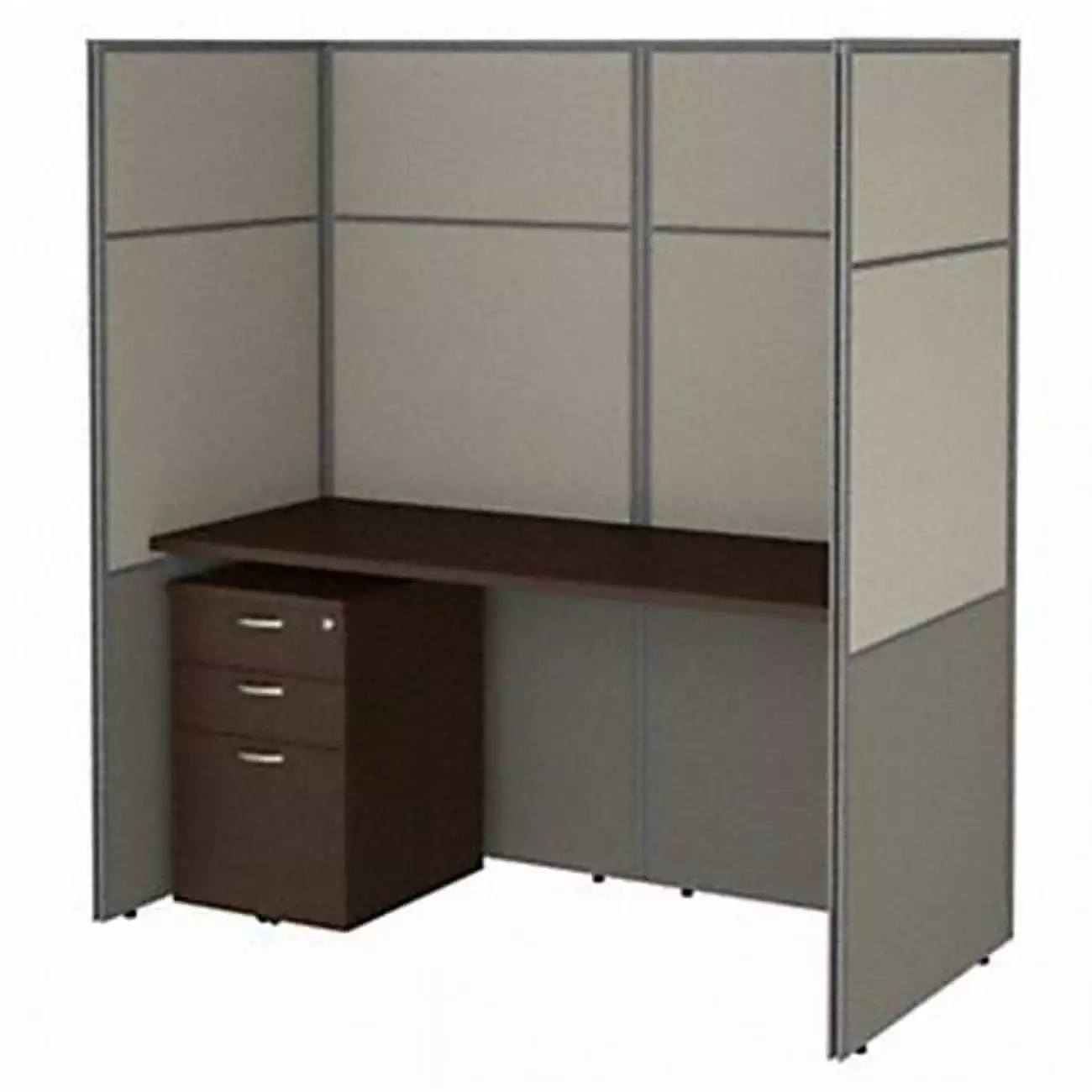 Bush Business Furniture Easy Office Cubicle File Cabinet and Closed Panels BBF