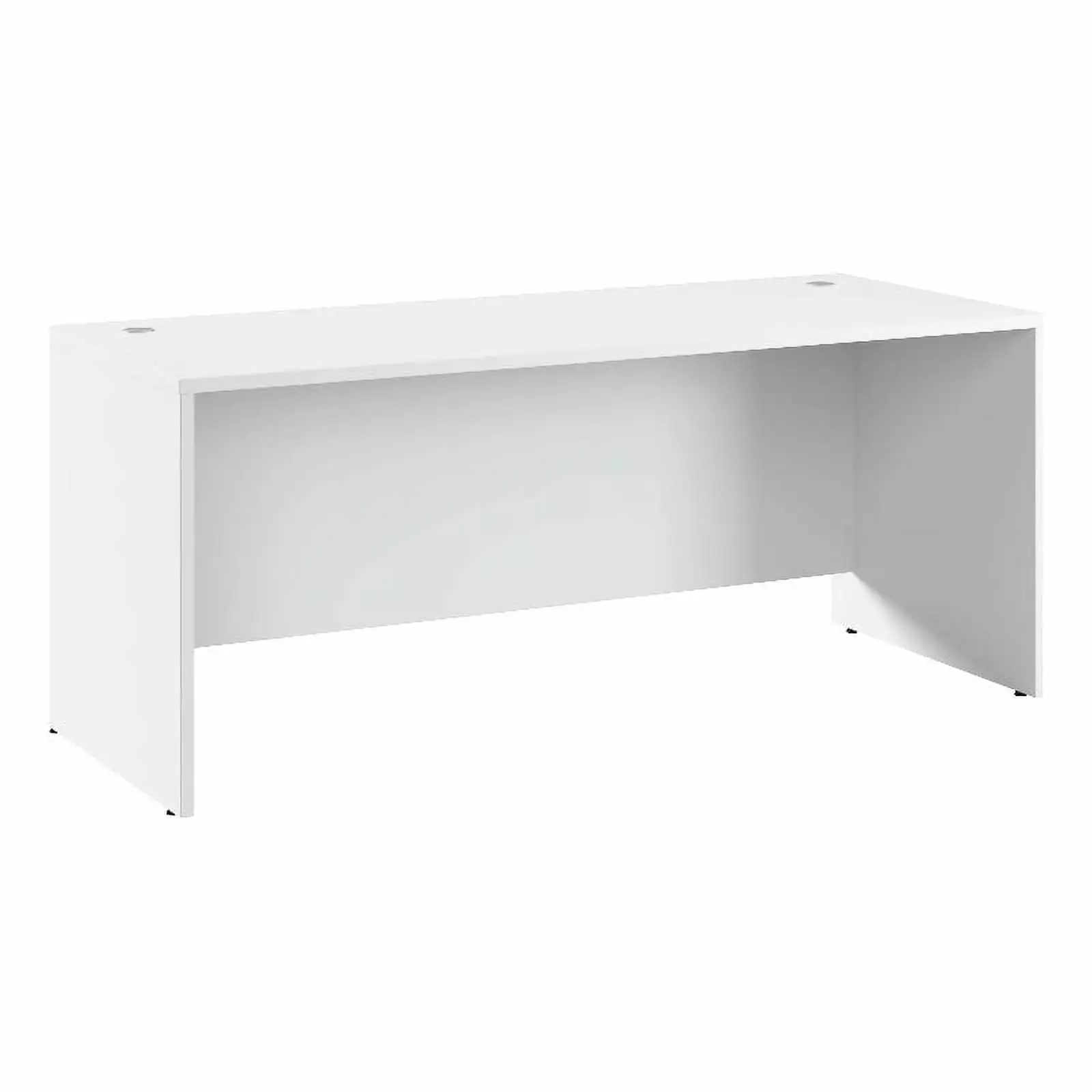 Bowery Hill 72W x 30D White Office Desk Engineered Wood Modern Workspace