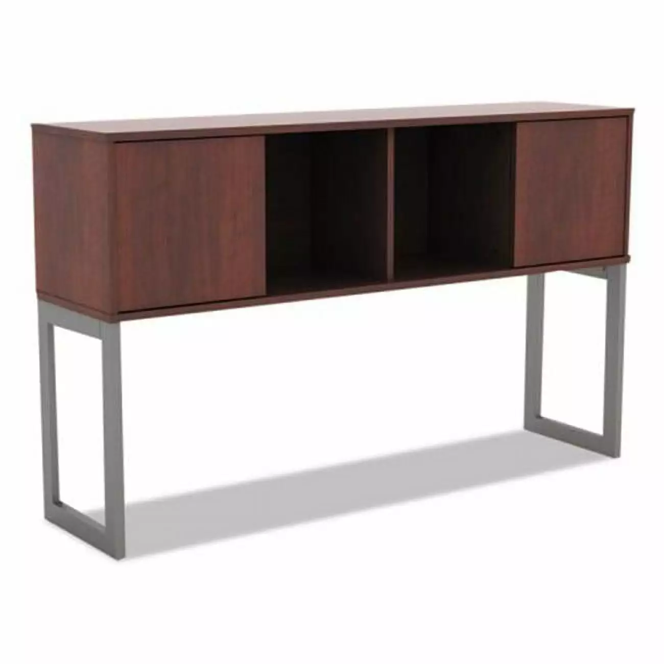 36.5 H x 60 W x 15 D Open Office Desk Series Hutch - Medium Cherry Fine-Line