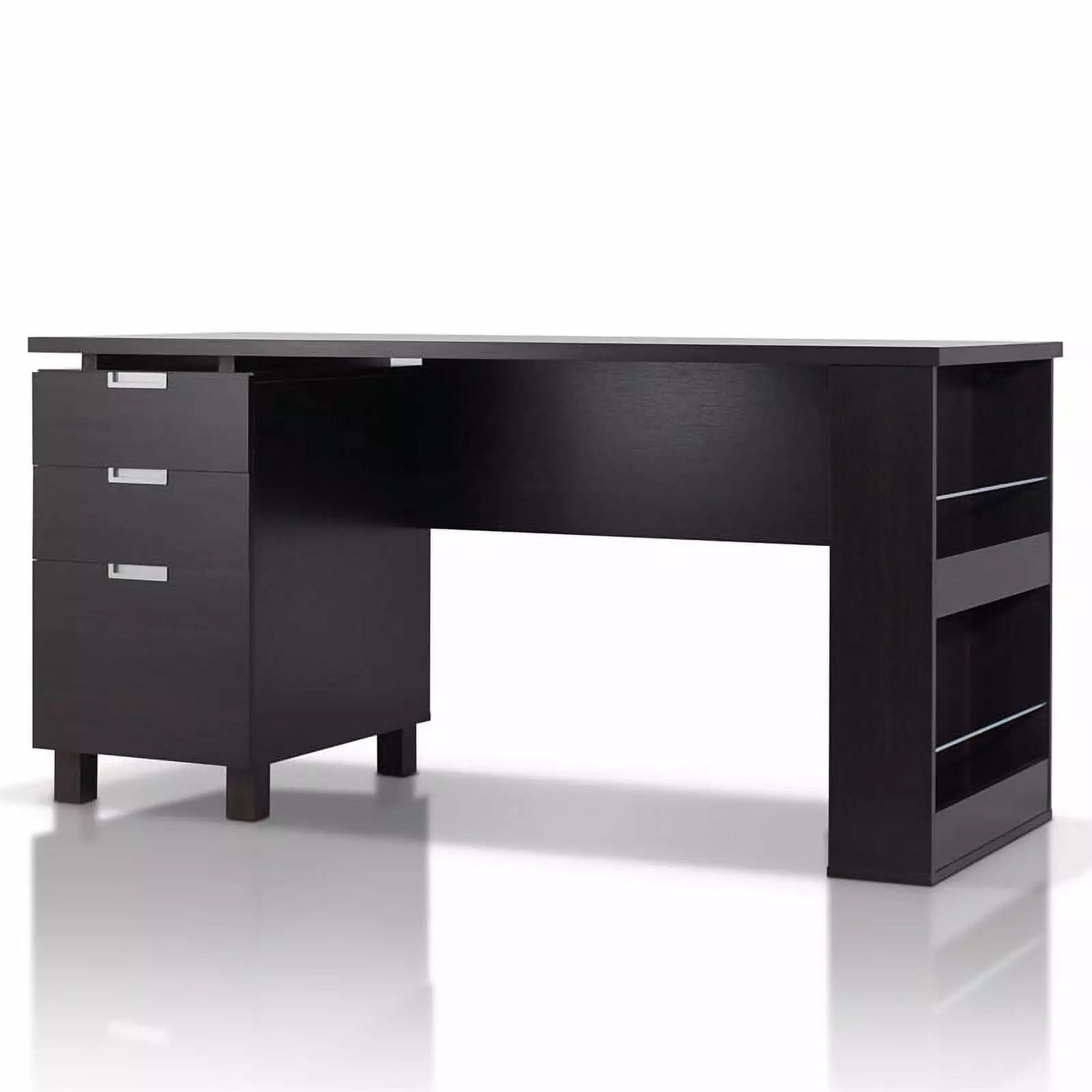 Furniture America Nickolas Modern Wood 3-Drawer Office Desk Espresso