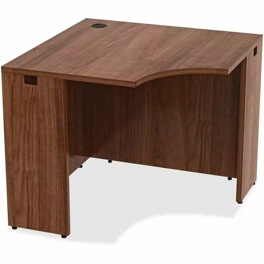 Lorell Essentials Series Desk 36 x 36 x 29.5 0.1 Edge Material Metal Polyvinyl Chloride PVC Edge Finish Walnut Laminate