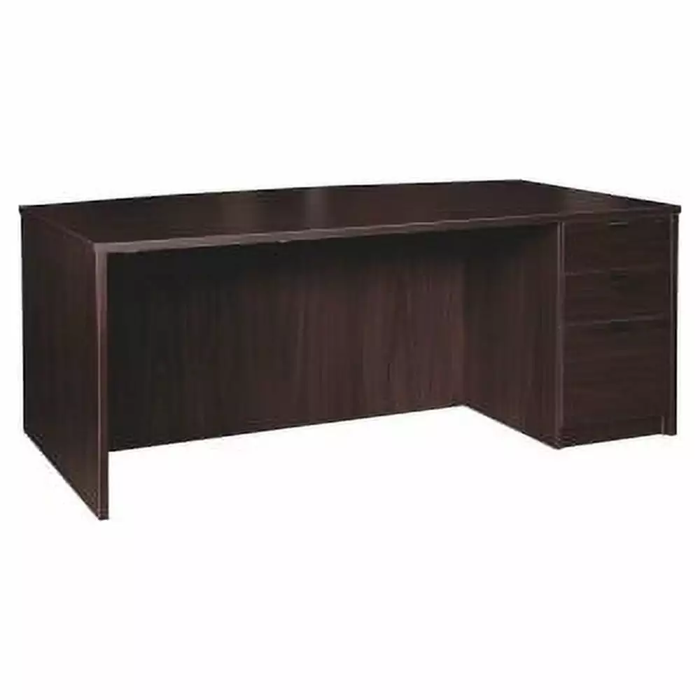 Lorell Prominence 2.0 Espresso Laminate Box Box File Right-Pedestal Desk - 3-Drawer 72 Inch Office Desk