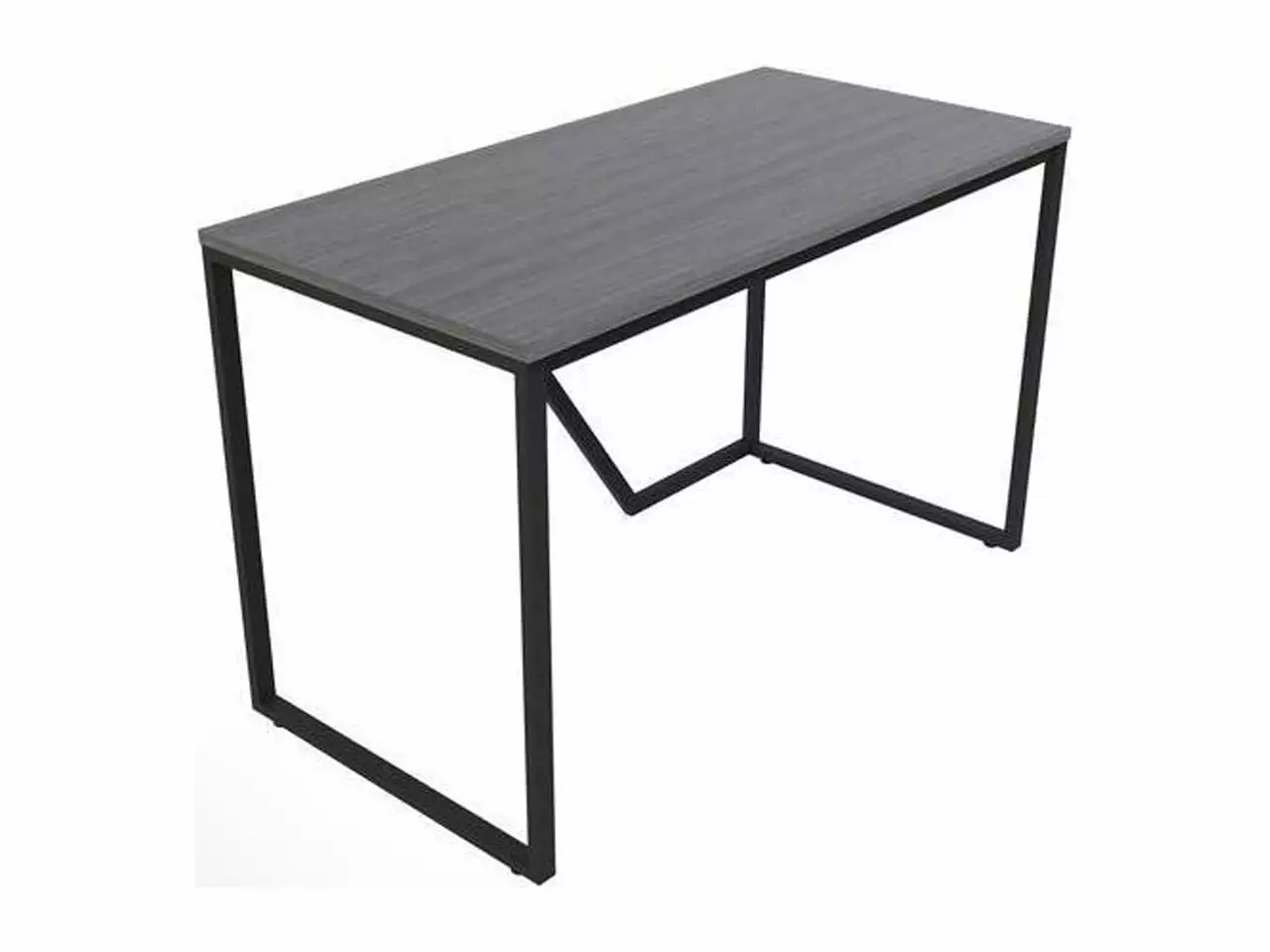 Lorell SOHO Desk 200 lb Capacity Gray Laminate and Black Frame