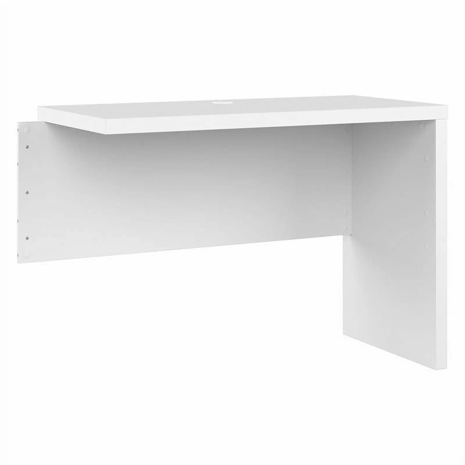Pemberly Row 42W Desk Return Bridge Pure White Engineered Wood