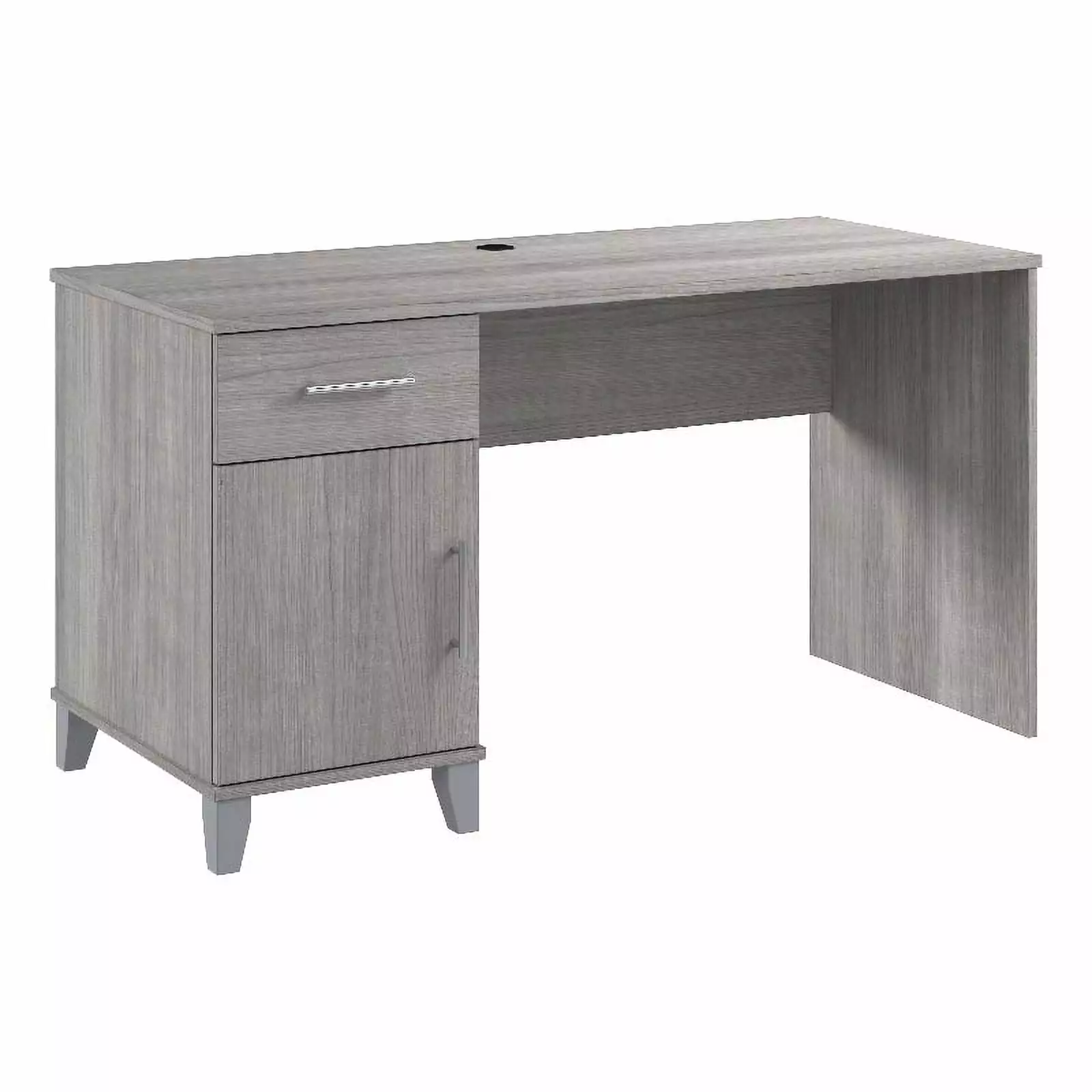 Pemberly Row 54W Office Desk Drawers Platinum Gray - Engineered Wood Desk