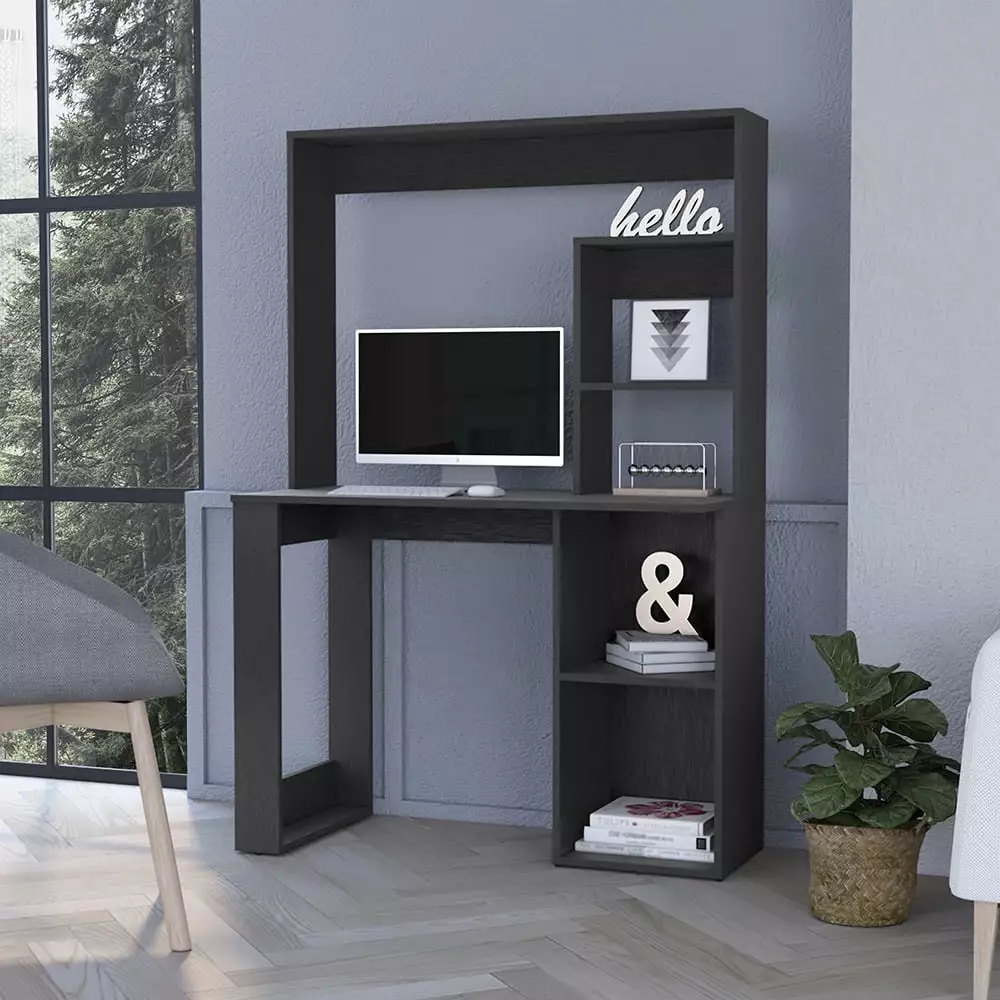 Ryndon Desk Hutch and Shelves Maximizing Workspace Yeah Depot