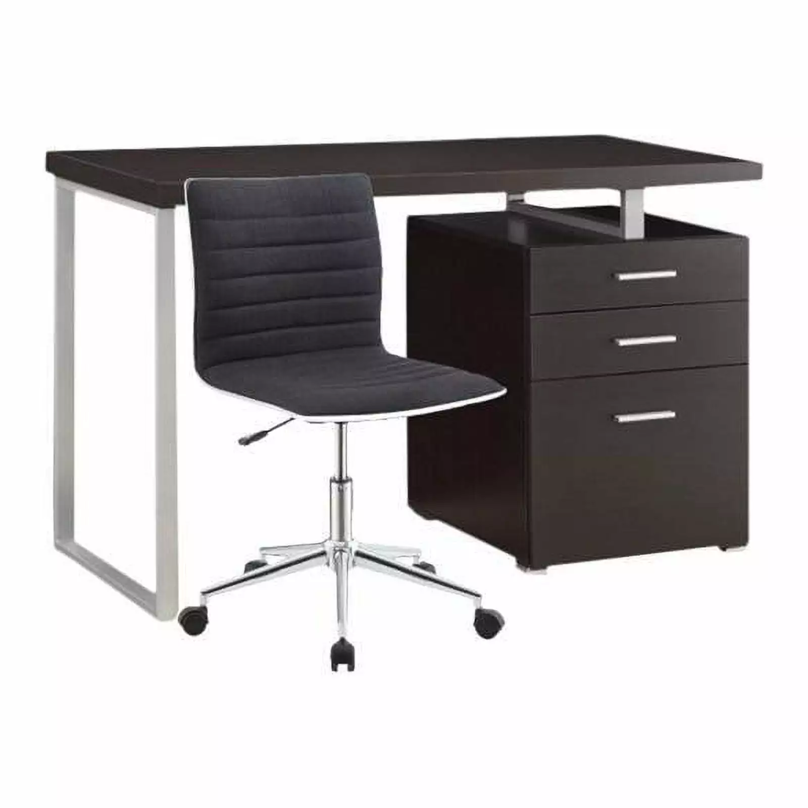 2 Piece Office Set Desk and Comfortable Office Chair Modern Workspace Furniture Home Square