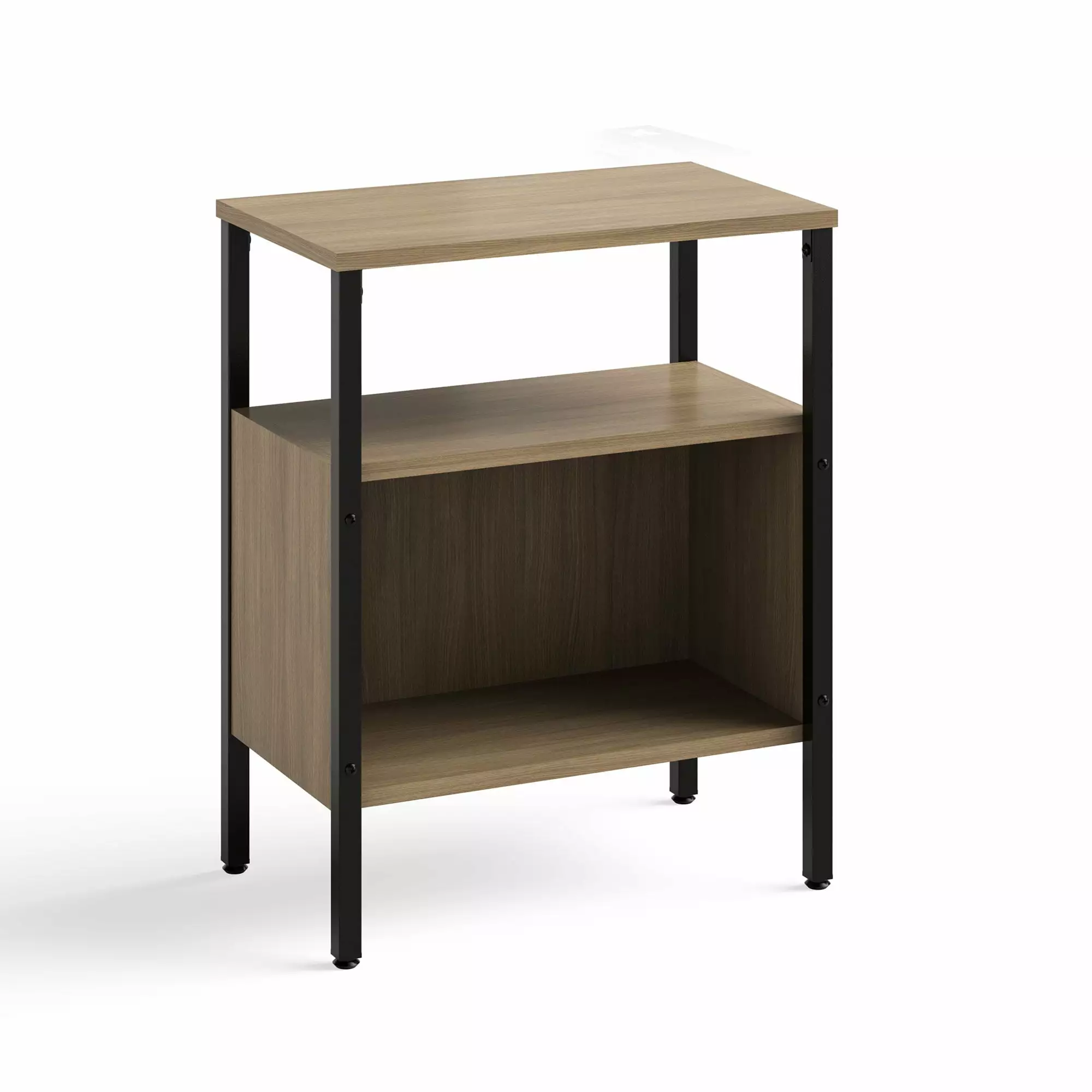 Safco Simple Storage Compartment Organizer Display Stand Neowalnut Home Office