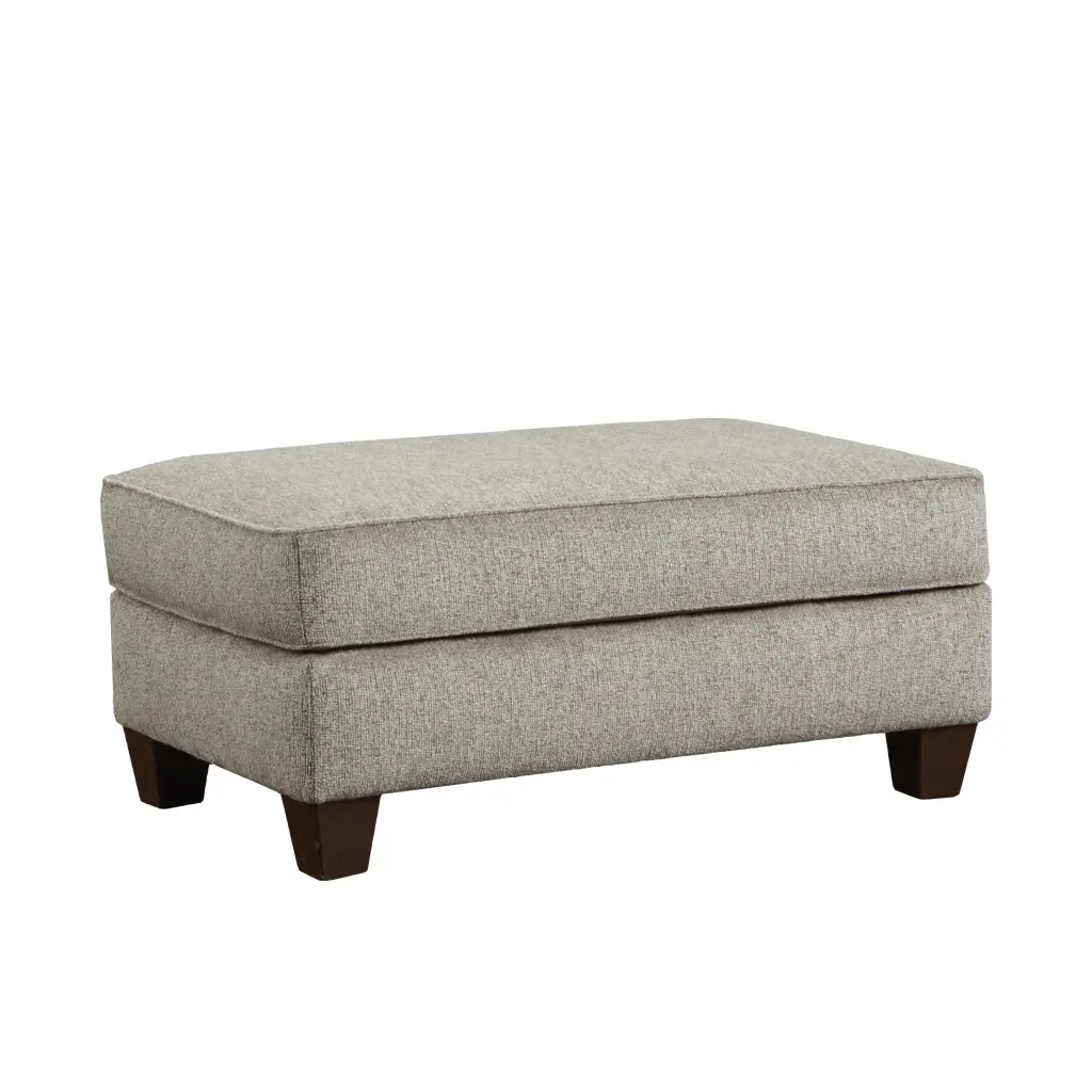 Camero Platinum Fabric Cocktail Ottoman Gray Espresso Polyester Wood Base hz