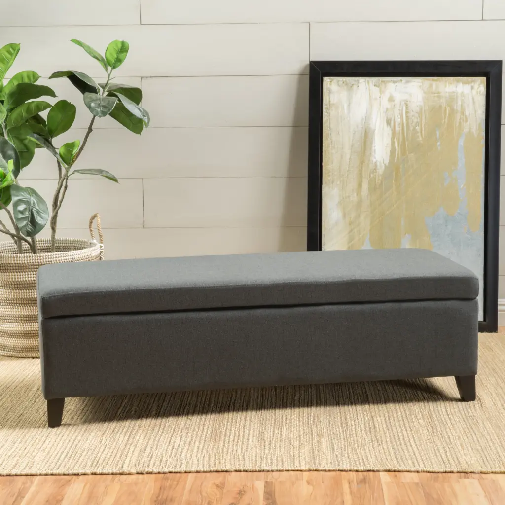 Hartford Storage Ottoman Dark Gray Fabric nh-an
