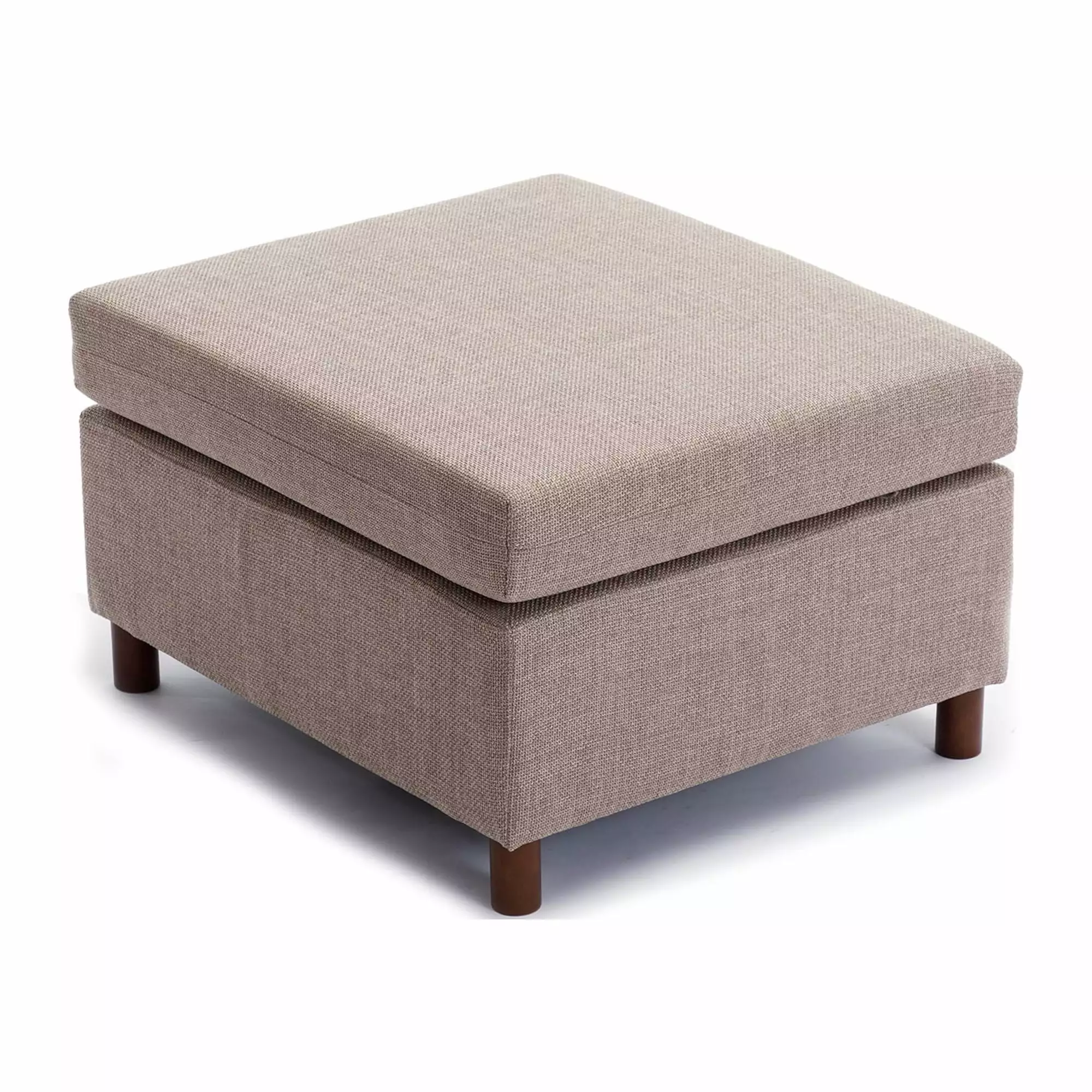 DeeHome Grey Single Movable Ottoman Modular Sectional Sofa Non-Removable Cushion