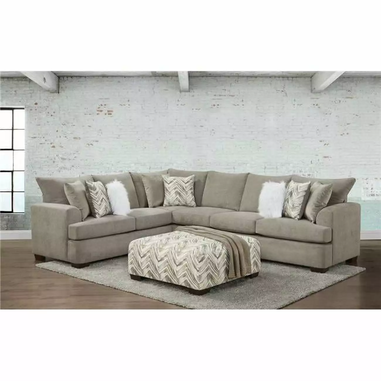 Neo Living NL719-TAUP Alaina Oversized Corner Sectional Taupe