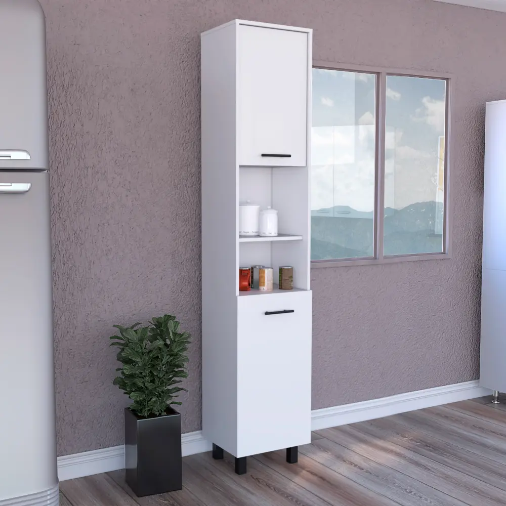 79 Inch Tall Kitchen Pantry Two Open Storage Shelves and Three Internal Shelves rta mubles colombia