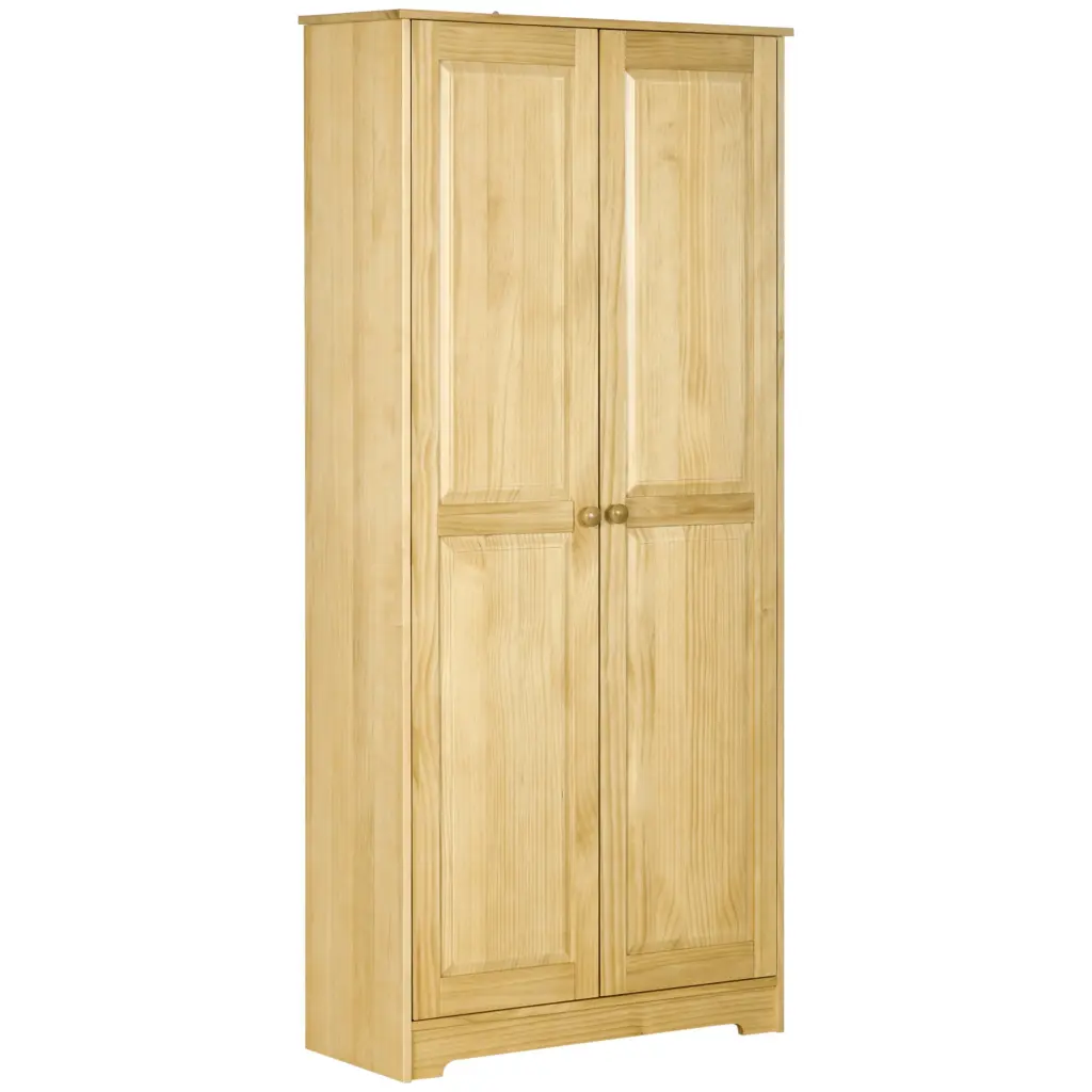 Homcom 67 Pinewood Kitchen Pantry Storage Cabinet Freestanding aosom business