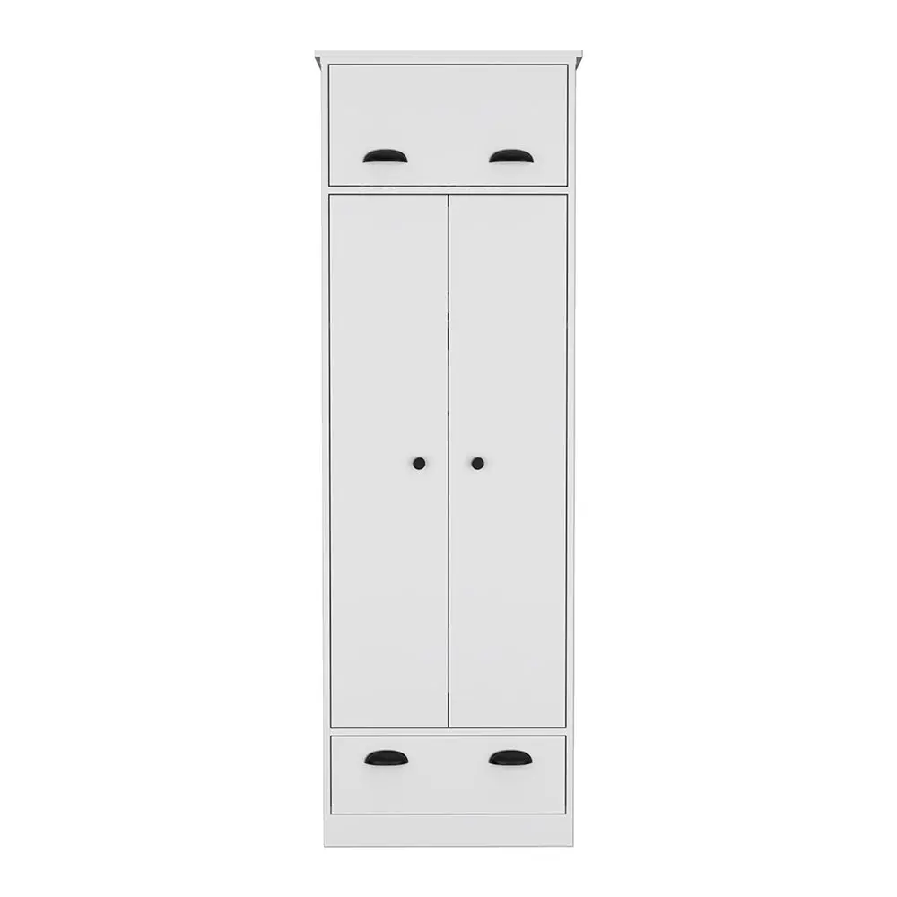 Armoire Dumas Bedroom White Particle Board Wardrobe Mirror treevol furniture