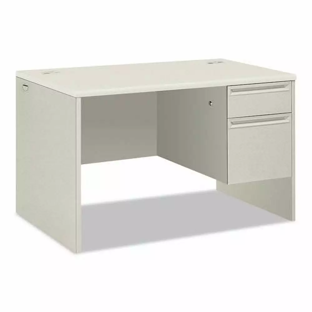 HON 38000 Series 48 x 30 Right Pedestal Desk Gray and Silver