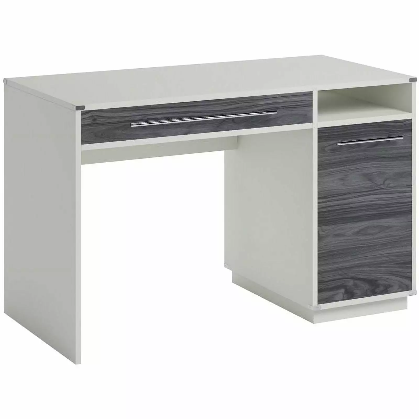 UrbanPro Engineered Wood Single Pedestal Desk Pearl Oak Misted Elm - Modern Office Desk