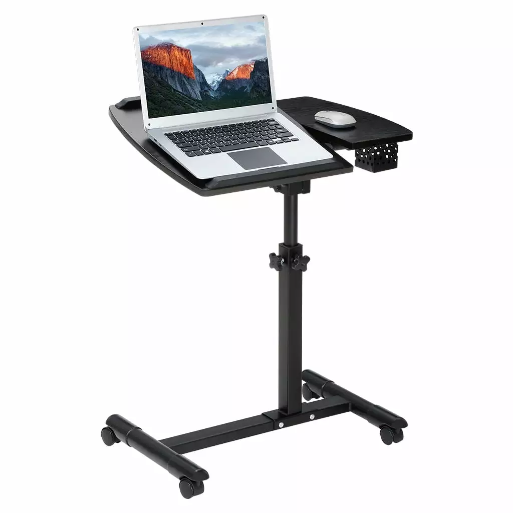LANGRIA Portable Laptop Desk Cart Tilting Surfaces and Wheels