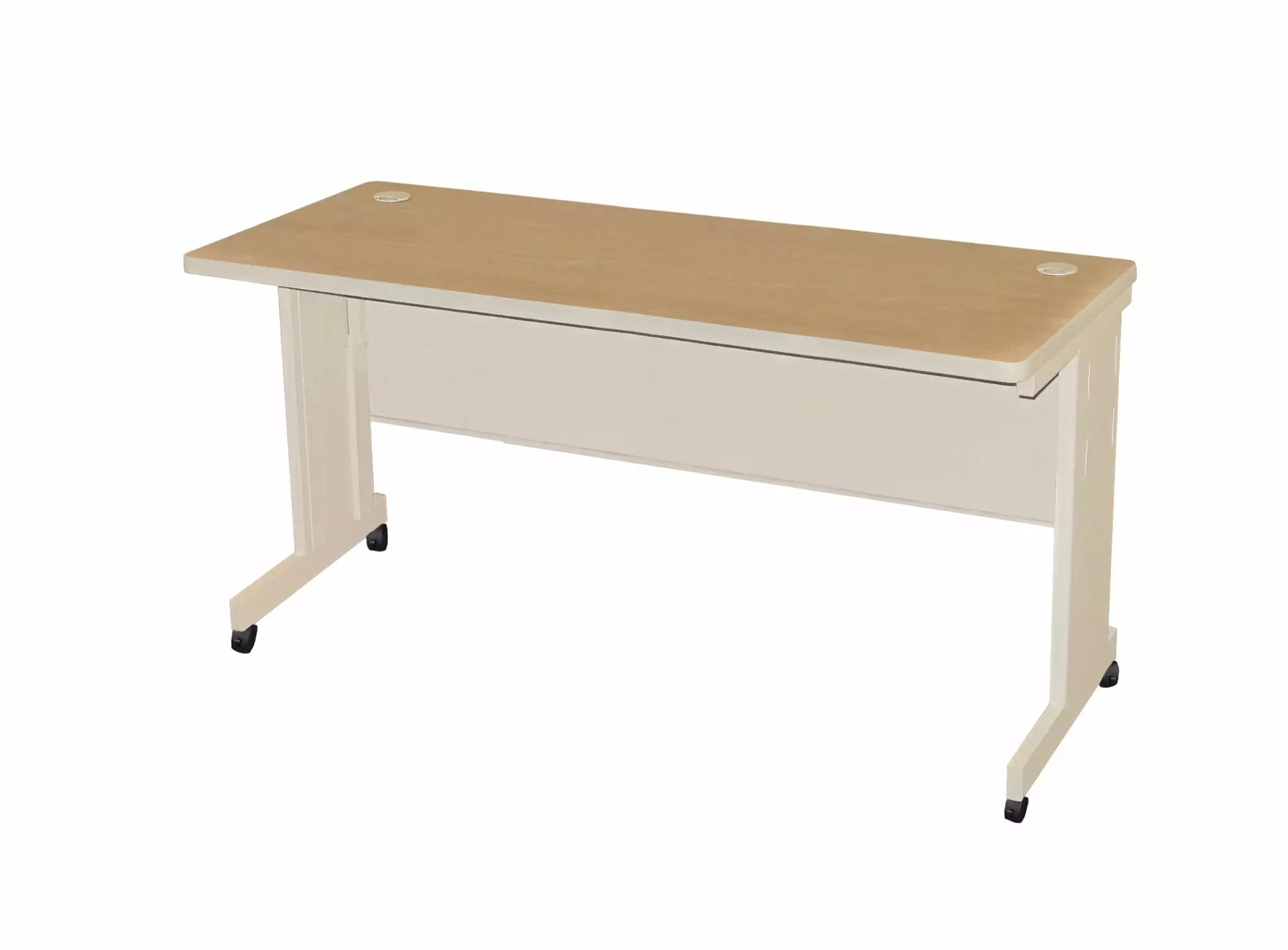 Pronto Beige Brown Eco Friendly Adjustable Height Portable Computer Desk