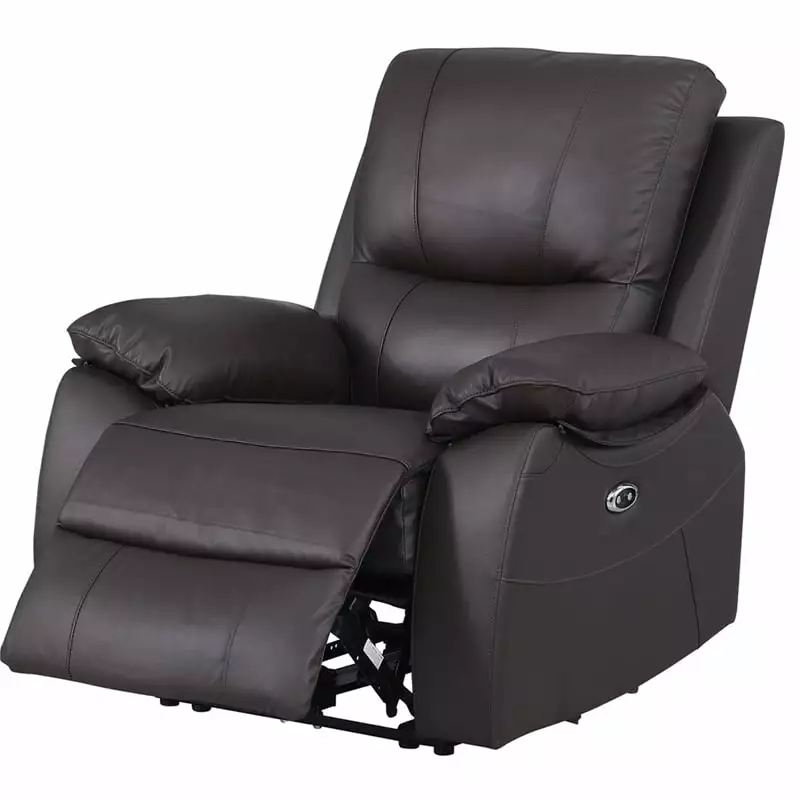 Alexent Leather Armchair Recliner Electric Power Lift Reclining Sofa Brown Luxury Living Room Chair