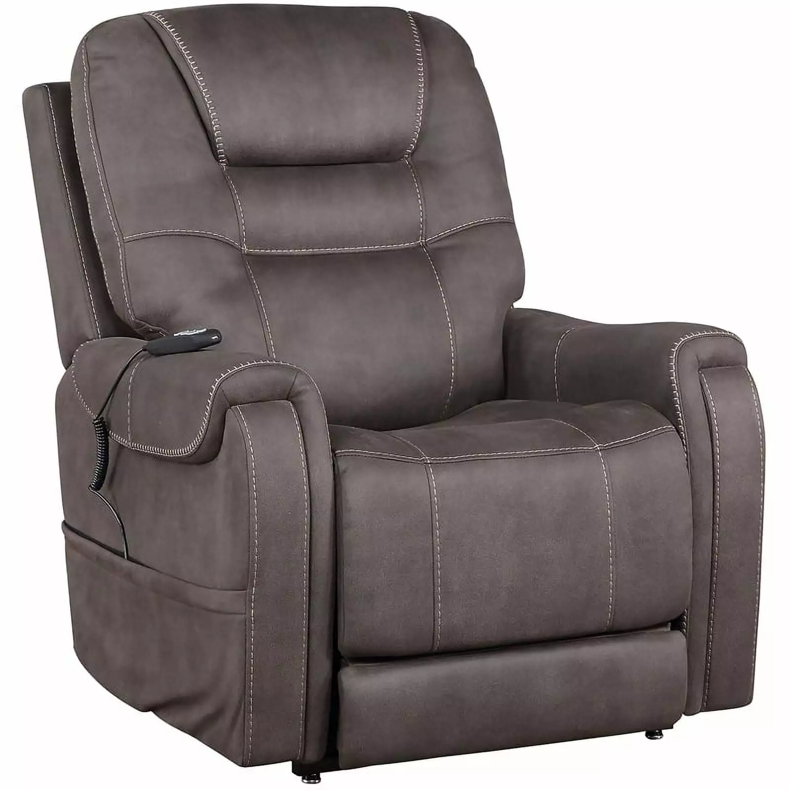 Bowery Hill Transitional Stone Microfiber Power Lift Chair Heat