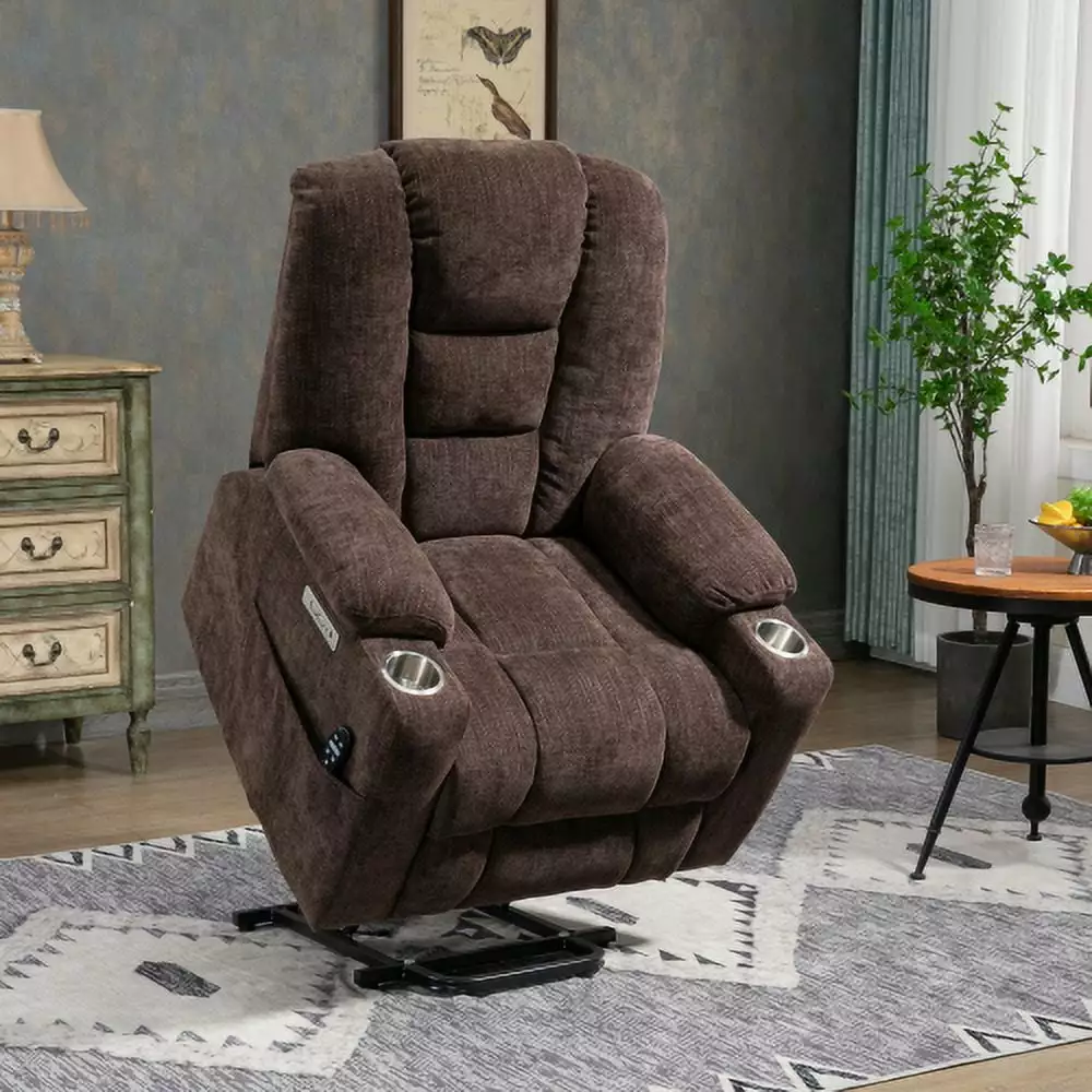 Large Power Lift Recliner Chair Massage and Heat Elderly Overstuffed Wide Recliners Heavy Duty Motion Mechanism USB Type C...