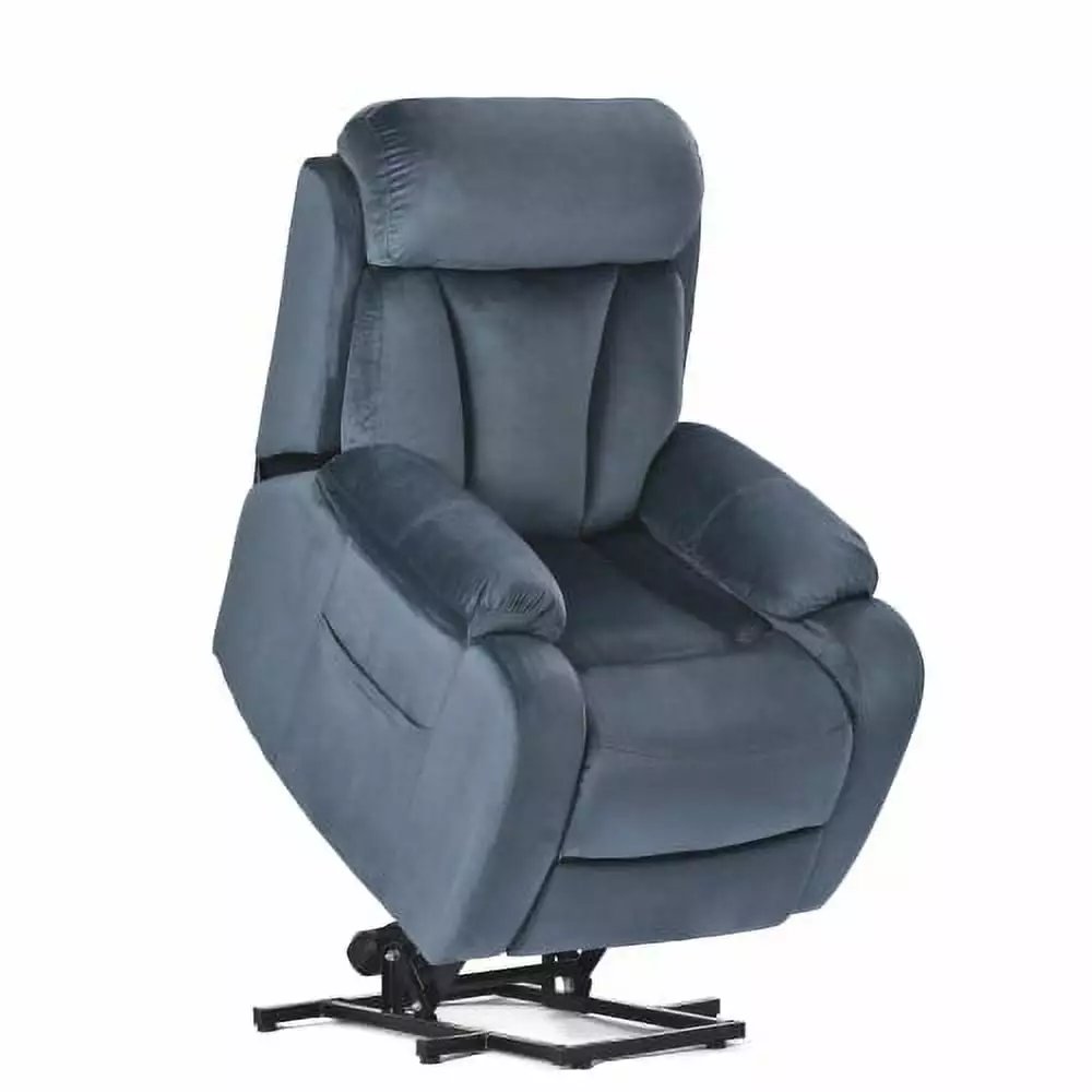 Lift Chair Recliner Elderly Power Remote Control Recliner Sofa Anti-Skid Australia Cashmere Fabric Navy Blue Hypeshops