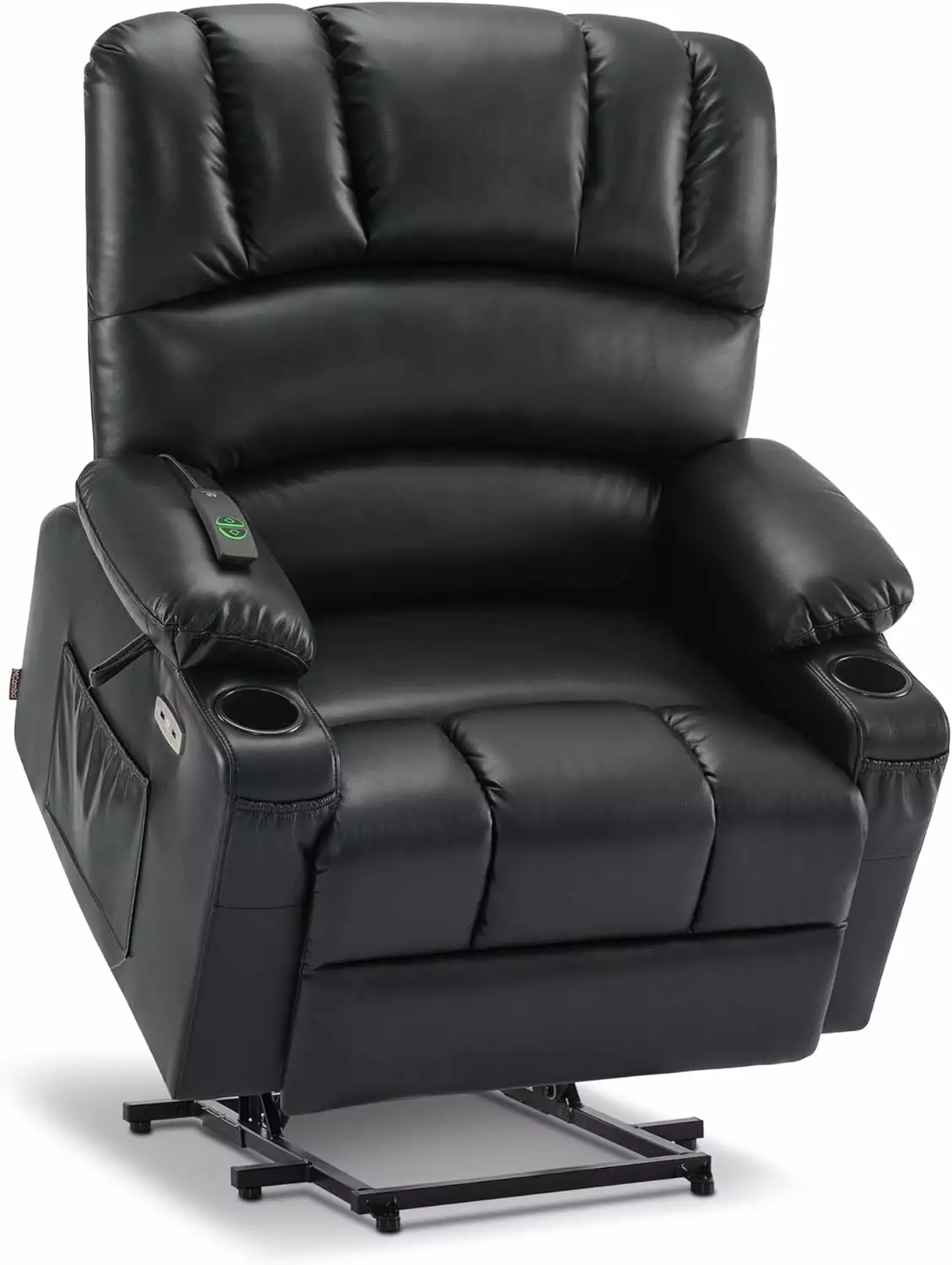 MCombo Large Power Lift Recliner Chair Massage and Heat Big and Tall Elderly People Black