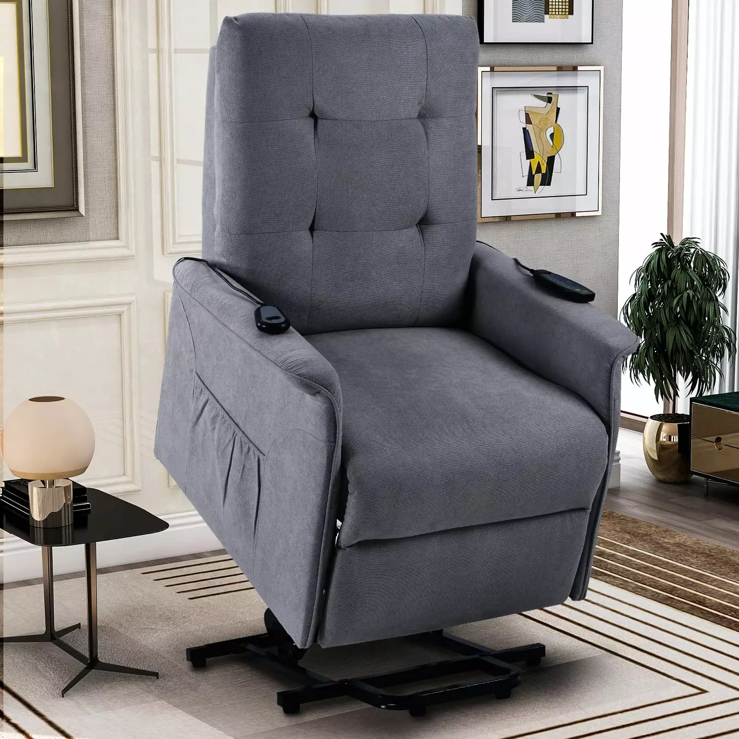 Mixfeer Power Lift Chair Elderly Adjustable Headrest and Massage Recliner Living Room