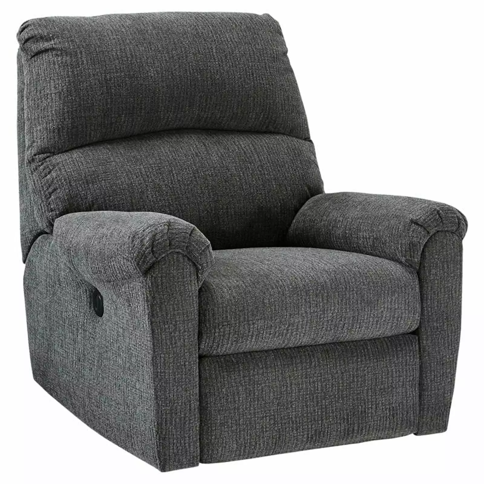 Bowery Hill Modern Fabric Gray Power Recliner Contemporary Living Room Chair