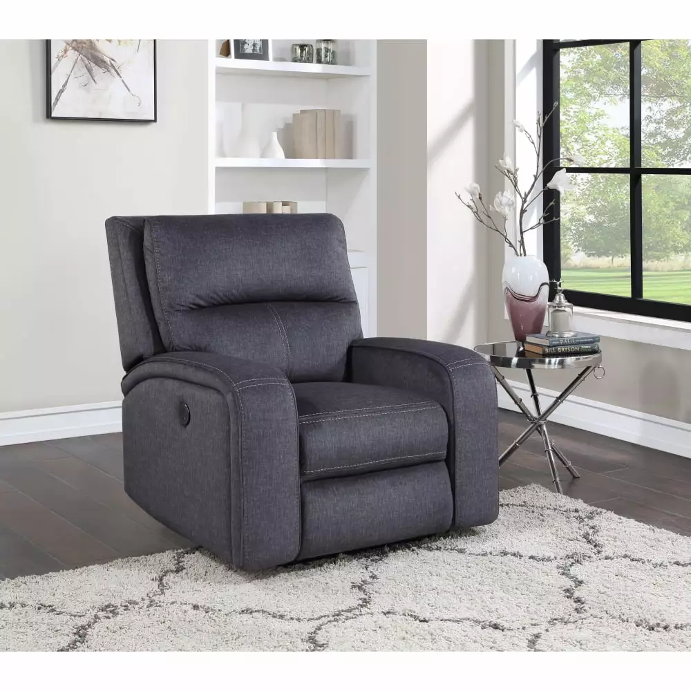 DeeHome Lovell Power Reclining Chair Dark Gray Relaxing Style