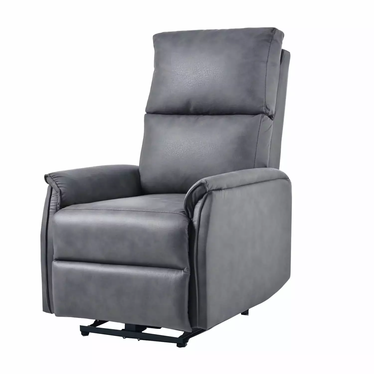 Electric Power Recliner Chair USB Ports Small Spaces Dark Gray