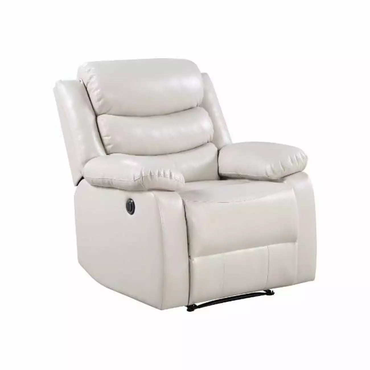 39 x 38 x 41 Eilbra Beige PU Power Recliner Chair Living Room FurnOrama