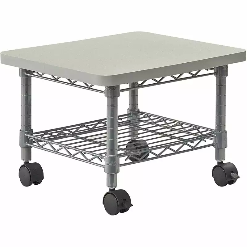 Scranton & Co Under-Desk Printer Fax Stand Gray Office Organization