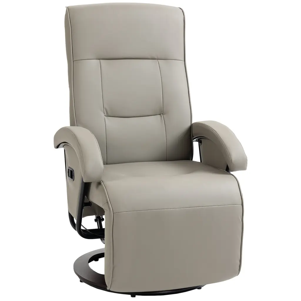 Homcom PU Recliner Footrest Lounge Chair 135 Adjustable Back aosom business