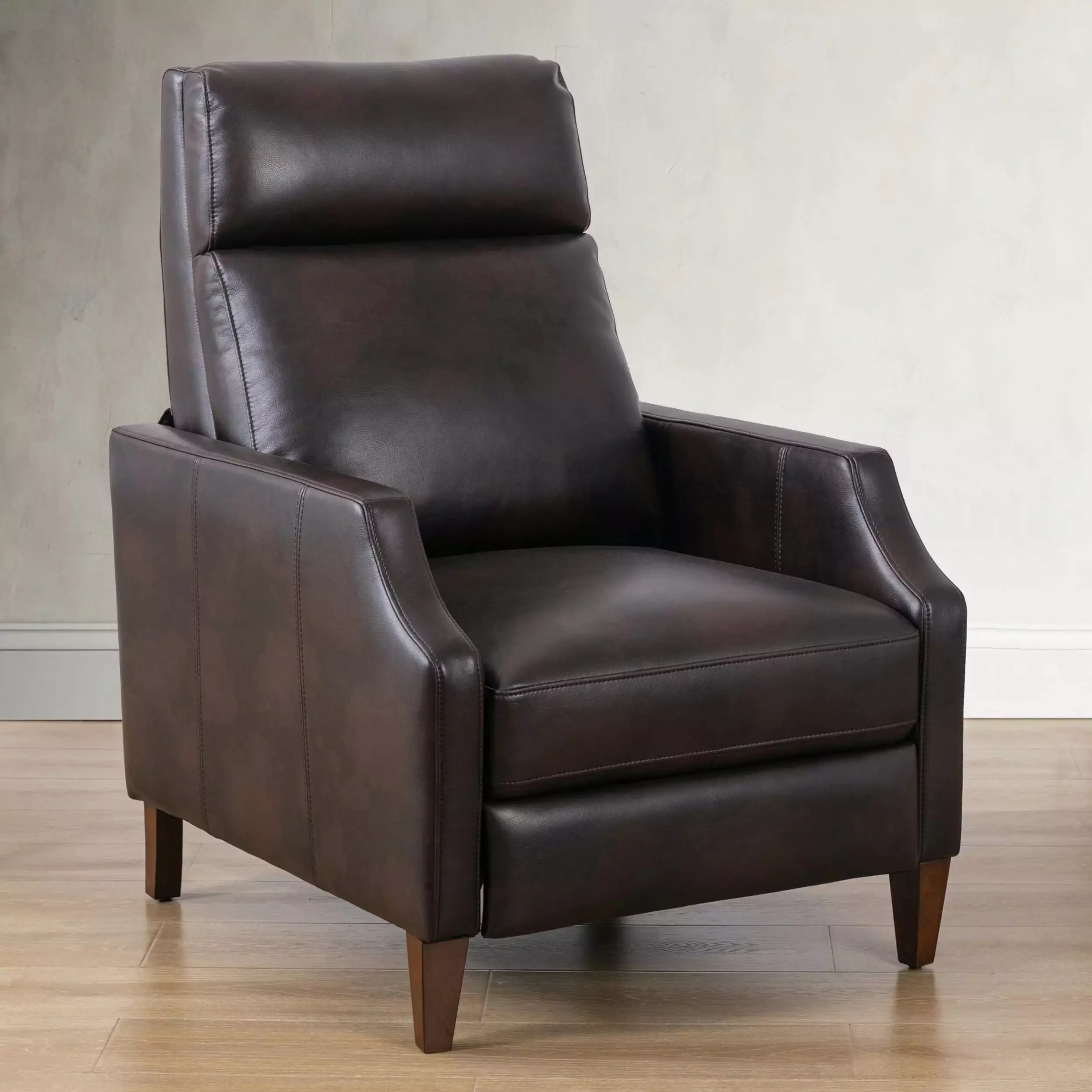 Biscoe Push Back Recliner Burnished Brown Relaxation and Comfort