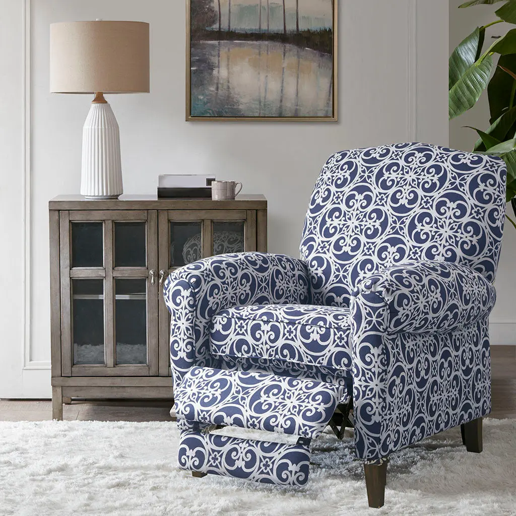Kirby Push Back Recliner Multicolor Solid Wood Comfortable Living Room Chair jla